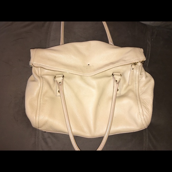 Kate Spade Pebble Leather Cream Satchel - Picture 1 of 4